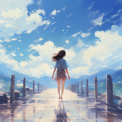 美女独自远行的背影,原创情感素材